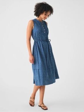 Faherty | Dresses | Faherty Dream Cotton Gauze Costa Organic Cotton Dress  Washed Black Small New | Poshmark